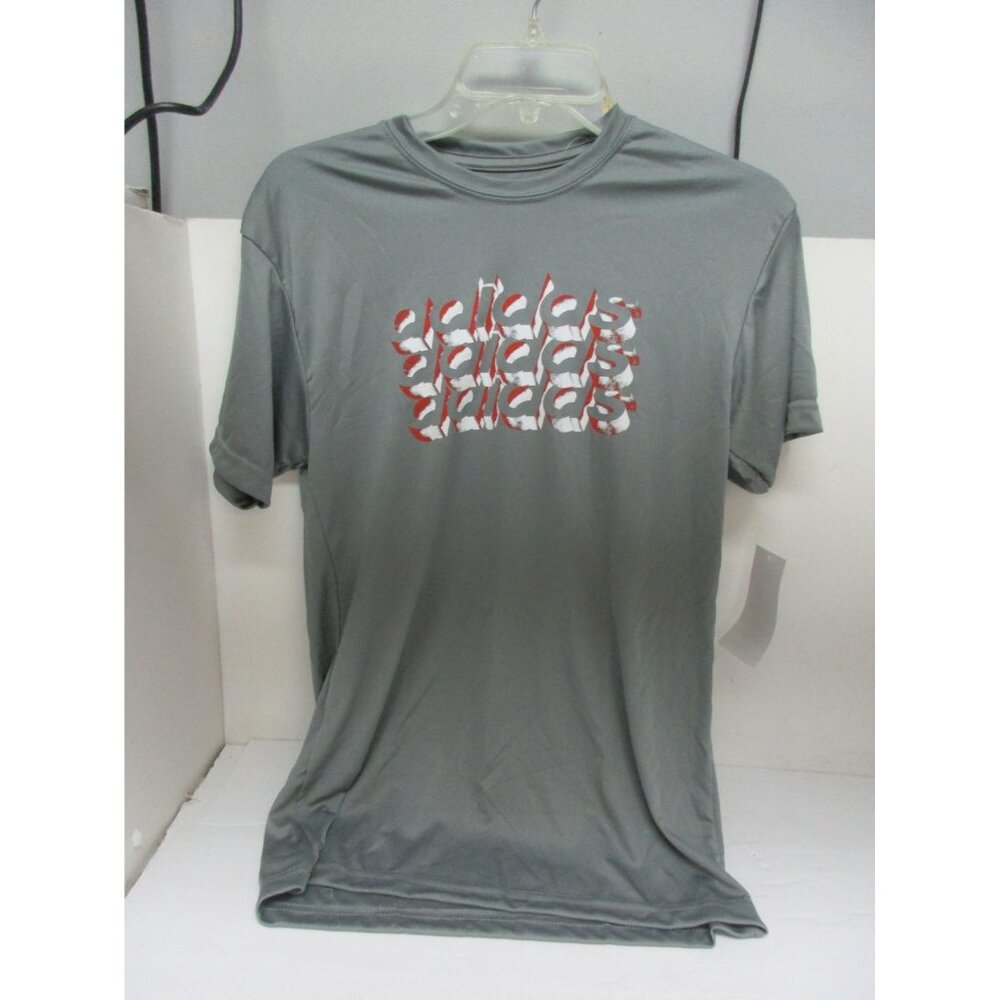 Men's Adidas Short Sleeve T-Shirt Gray/White Size Small New!!!